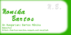 monika bartos business card