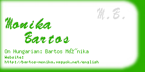 monika bartos business card